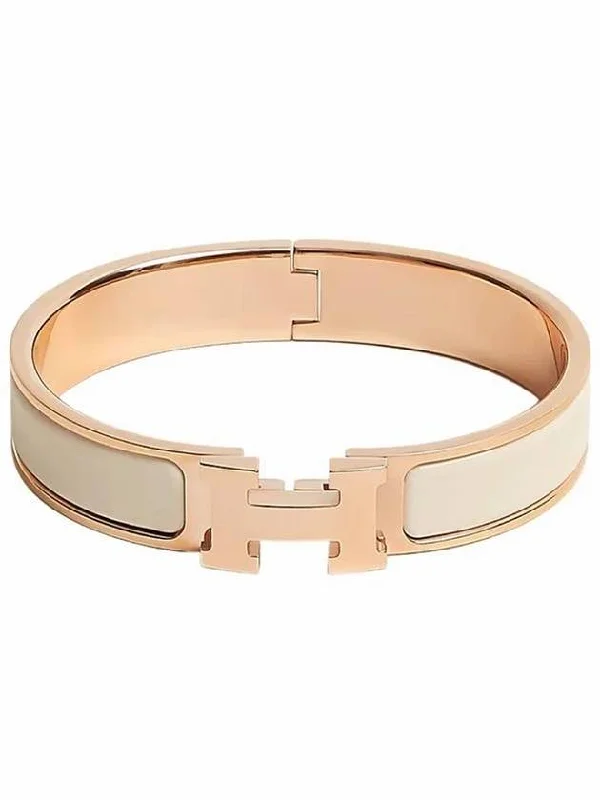 Click H Bracelet Rose Gold Cream