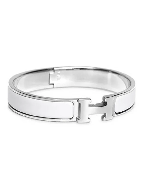 Click-Ache Click H Palladium Bracelet Blanc