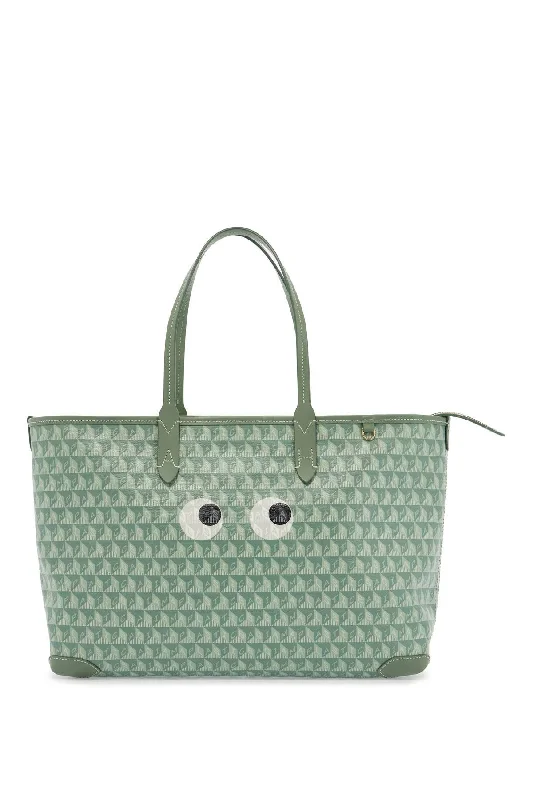 "i am a plastic bag eyes zipped tote bag