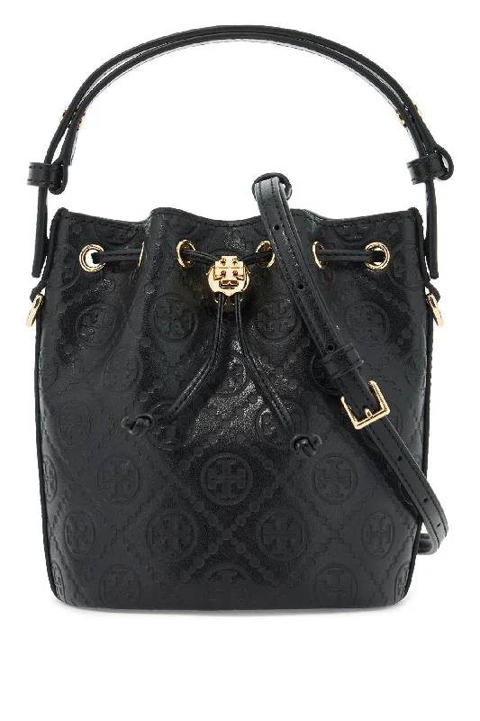 mini t monogram leather bucket bag