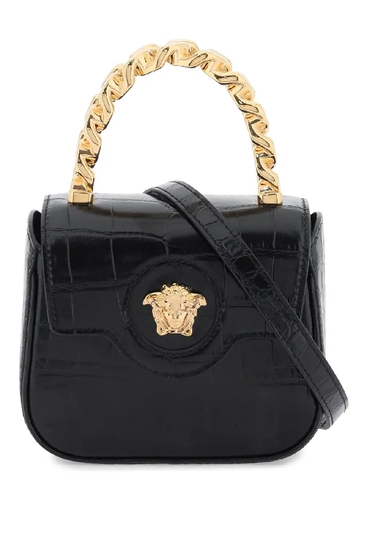 croco-embossed leather 'la medusa' mini bag