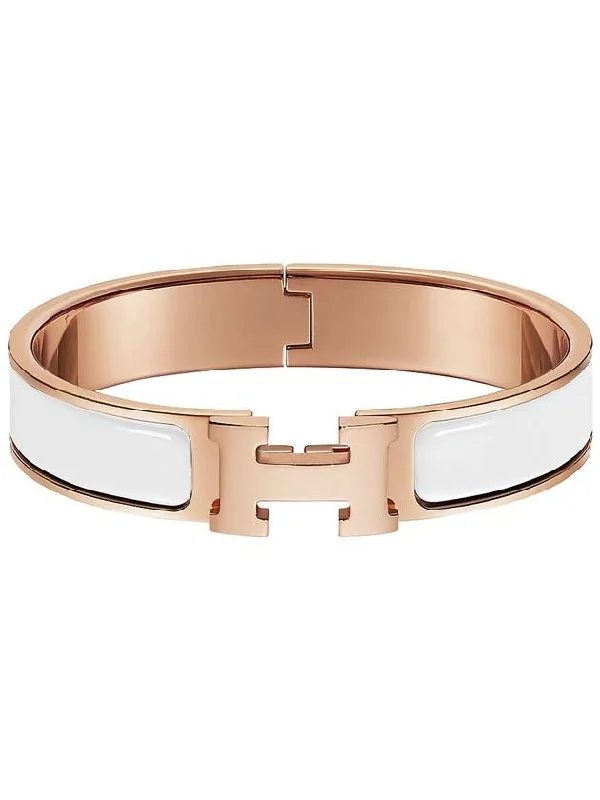 Clic H Bracelet Rose Gold Blanc