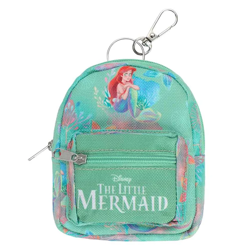 Sleek business backpack with hidden laptop pocket -Disney The Little Mermaid Mini Backpack Keychain