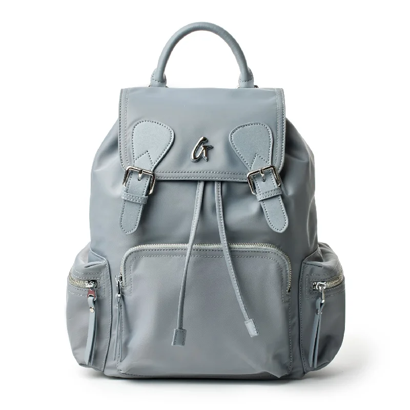 Casual minimalist backpack for simple daily carry -NYLON BACKPACK - GRAY