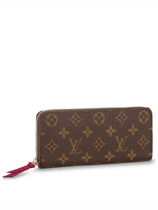 Clemence Wallet Monogram Fuchsia