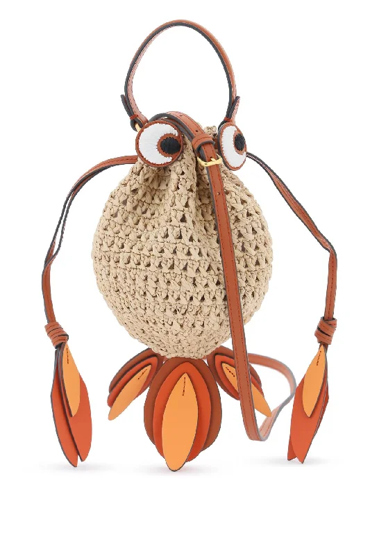 raffia gold fish handbag