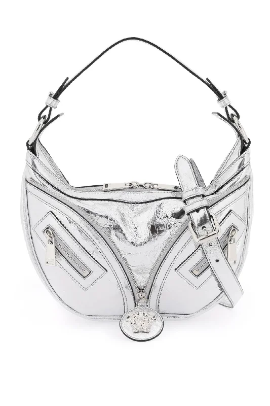 metallic leather 'repeat' hobo bag