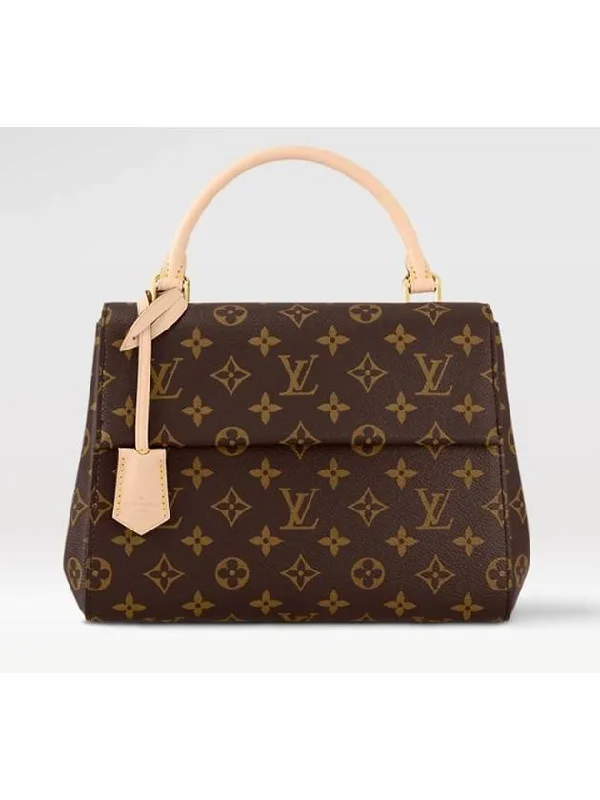 Cluny BB Monogram Tote Bag Brown