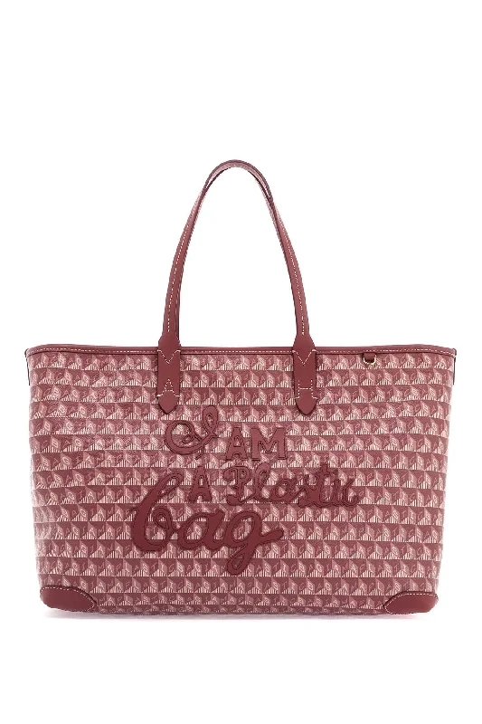 i am a plastic bag zipped motif tote bag