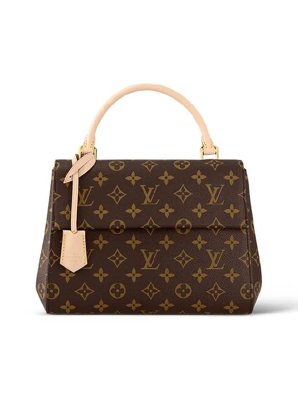 Cluny BB Monogram Tote Bag Brown