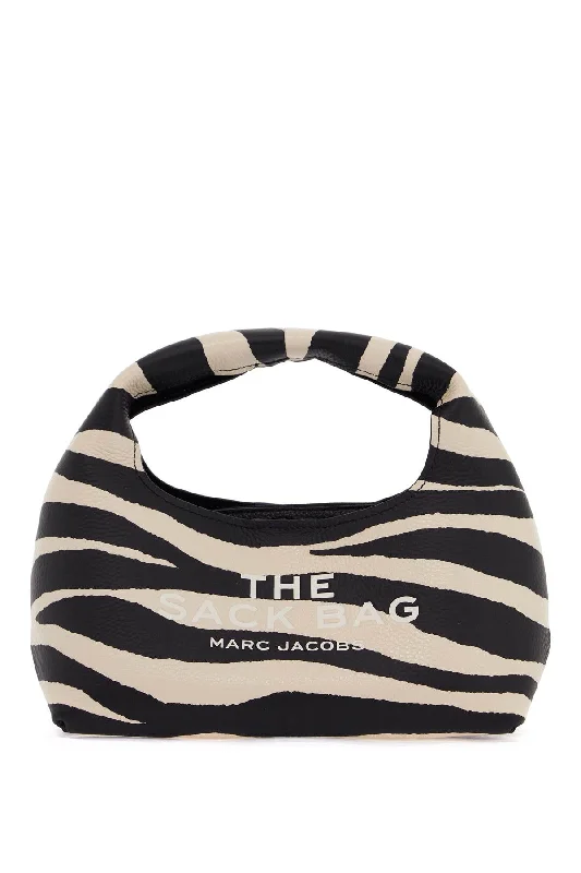 the zebra leather mini sack bag