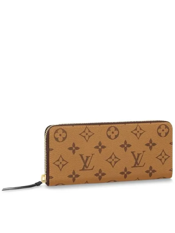 Clemence Monogram Long Wallet Brown