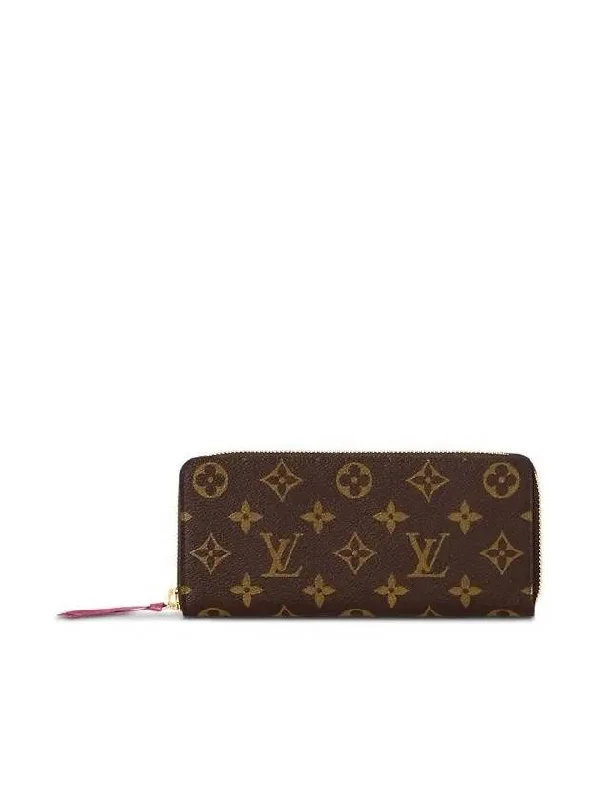 Clemence Wallet Monogram Fuchsia