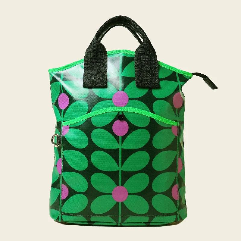 Convertible backpack for switching to shoulder bag -Carry Backpack - Sixties Stem Emerald