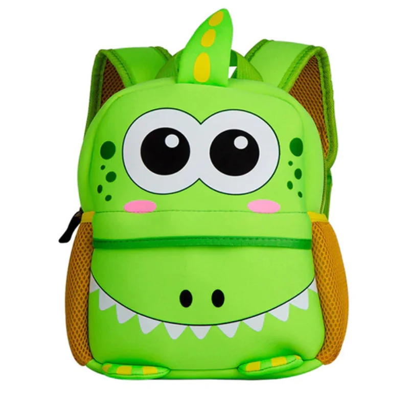 Durable travel backpack with reinforced stitching strength -3D Frog Bag Backpack For Kids Children