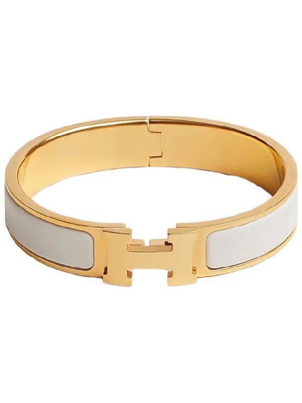 Clic H Bracelet Gold Blanc