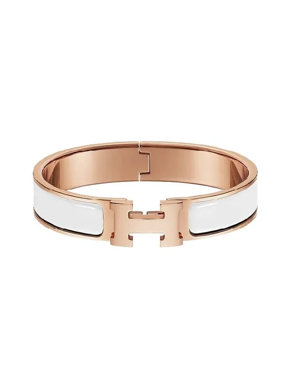 Clic H Bracelet Rose Gold Blanc