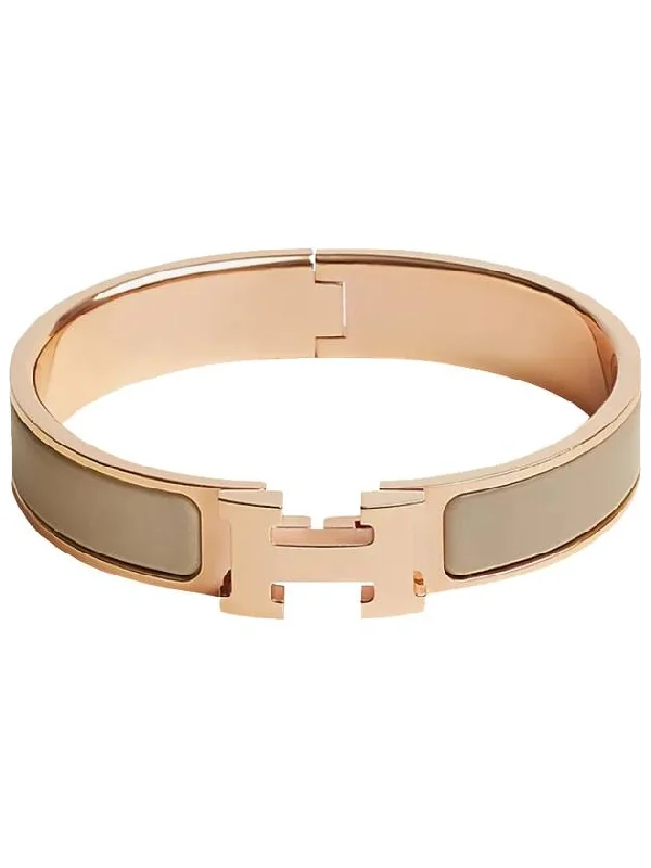 Clic H Bracelet Rose Gold & Marron Glace