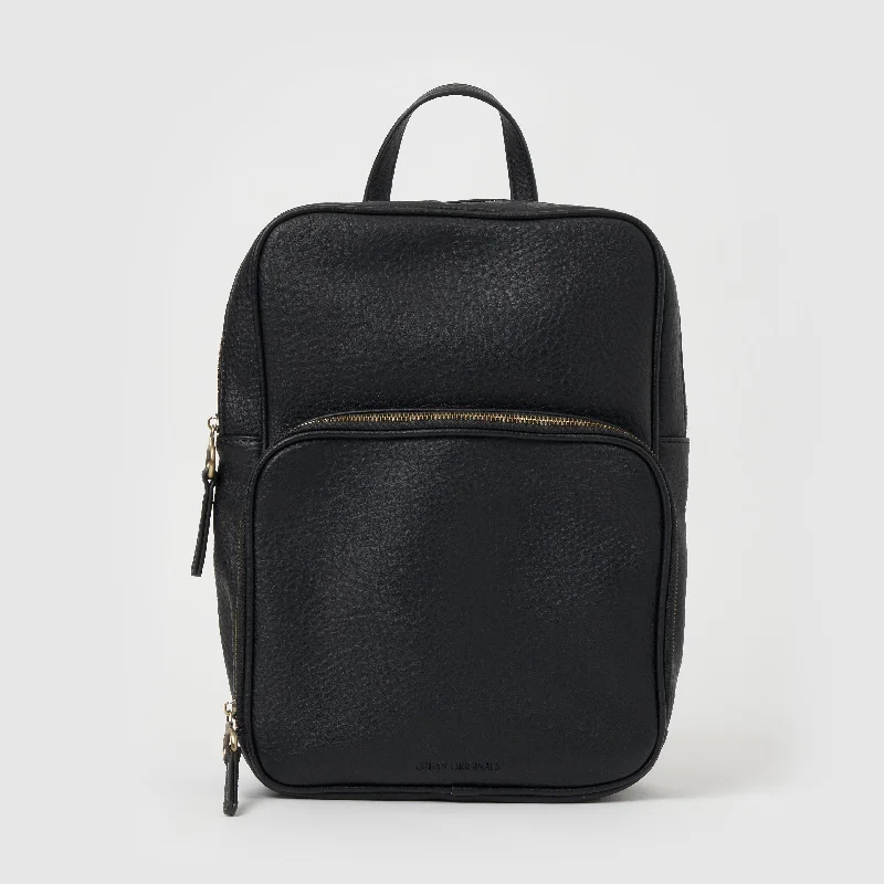 Minimalist black backpack for sleek professional use -Blackbird Backpack - Black