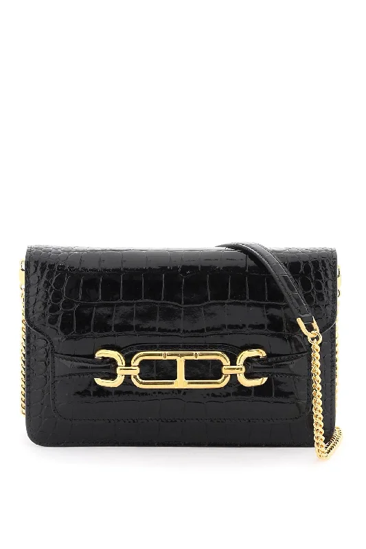 whitney crocodile print shoulder bag.