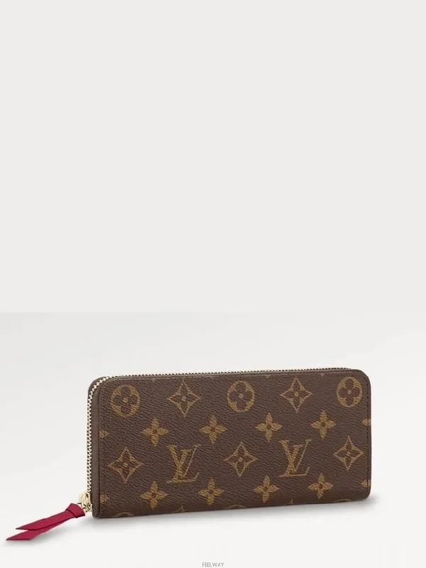 Clemence Wallet Monogram Fuchsia