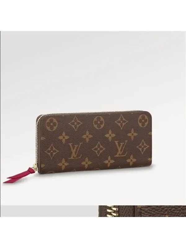 Clemence Wallet Monogram Fuchsia