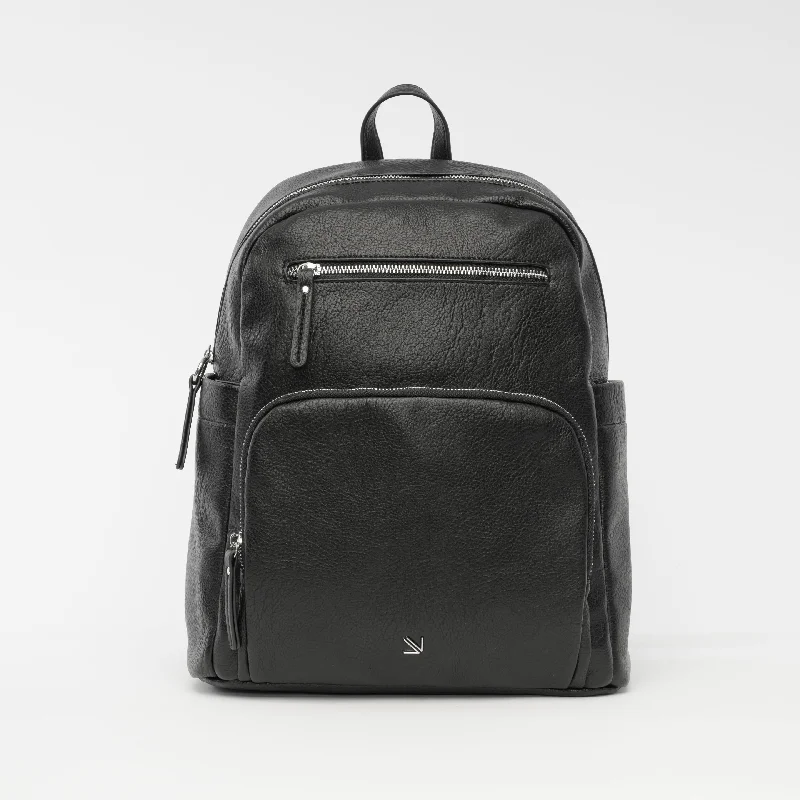 Vintage style backpack for retro aesthetic lovers -Focus Backpack - Black