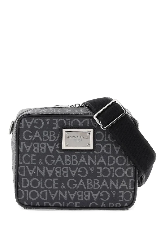 Dolce & Gabbana coated jacquard messenger bag