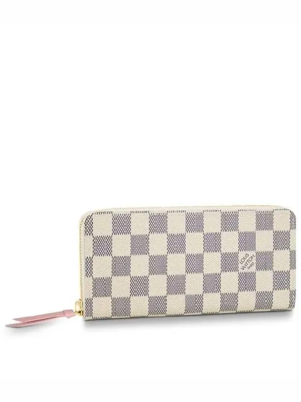 Clemence Damier Azur Long Wallet Beige