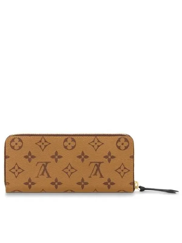 Clemence Monogram Long Wallet Brown