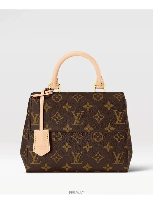 Cluny Mini Monogram Tote Bag Brown