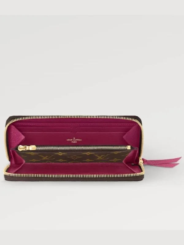 Clemence Wallet Monogram Fuchsia M60742 Long