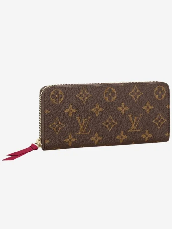 Clemence Wallet Monogram Fuchsia