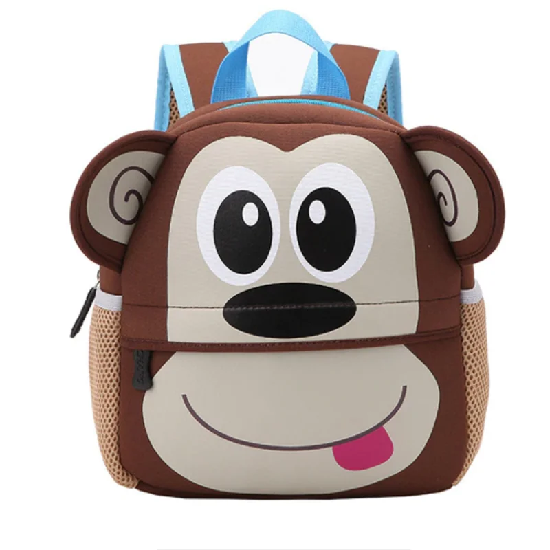 Adjustable padded backpack for growing teen needs -3D Monkey Bag Backpack For Kids Children