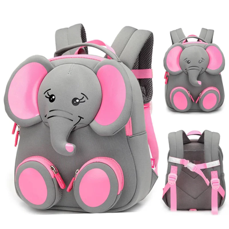 Lightweight daypack backpack for casual park strolls -3D Elephant Bag Backpack For Kids Children