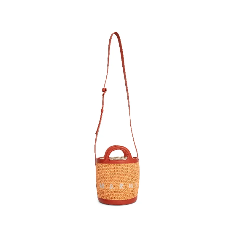 Bucket bags with removable pouches for added convenience and organization-Tropicalia Bucket Bag in Orange