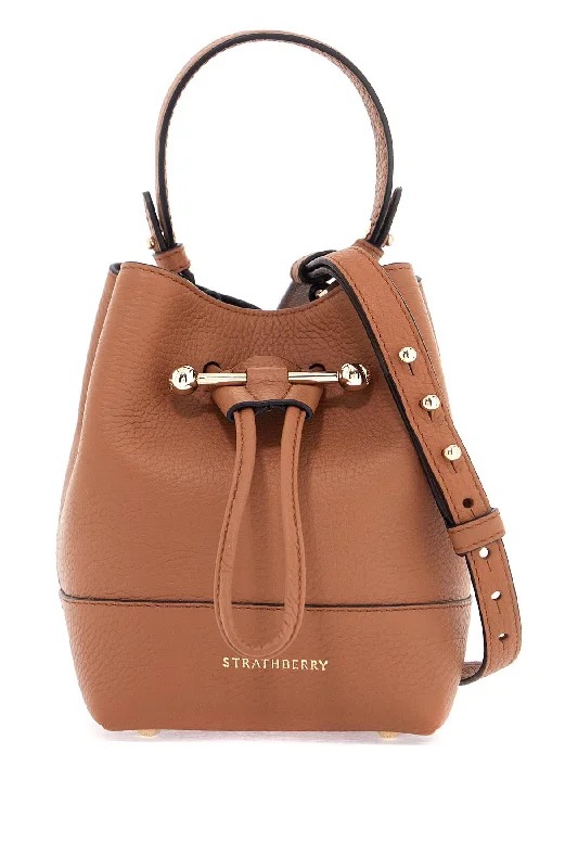 Bucket bags with beach-inspired designs for a laid-back and relaxed accessory-Strathberry Tan Leather Bucket Bag With Adjustable Strap