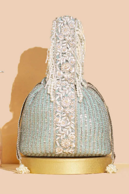 Elegant bucket bags with gold hardware for a sophisticated and chic look-Tara bucket bag - mint