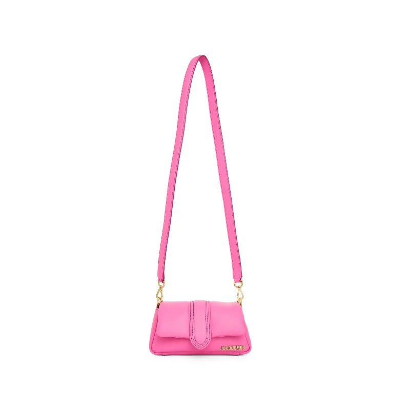 Bucket bags with monochromatic designs for a sleek and minimalist fashion accessory-Le Petit Bambimou Leather Bag in Neon Pink