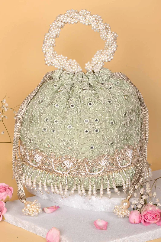 Best bucket bags for night out with unique designs and elegant details for evening wear-Monroe Bucket Bag - Pastel Green