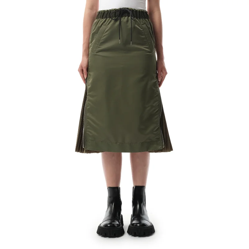 Best bucket bags for work with sleek, professional designs and durable materials-Nylon Twill Skirt in Khaki