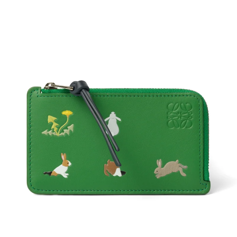 Bucket bags with glossy finishes for a polished and high-shine appearance-Bunnies Coin Cardholder in Tropical Green