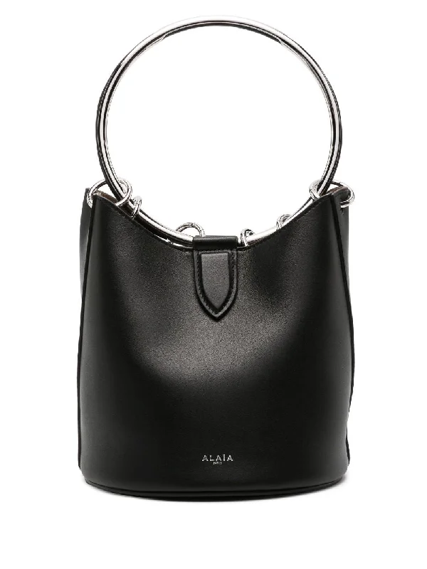 Best bucket bags with structured designs for a sophisticated and refined look-RING MEDIUM LEATHER BUCKET BAG