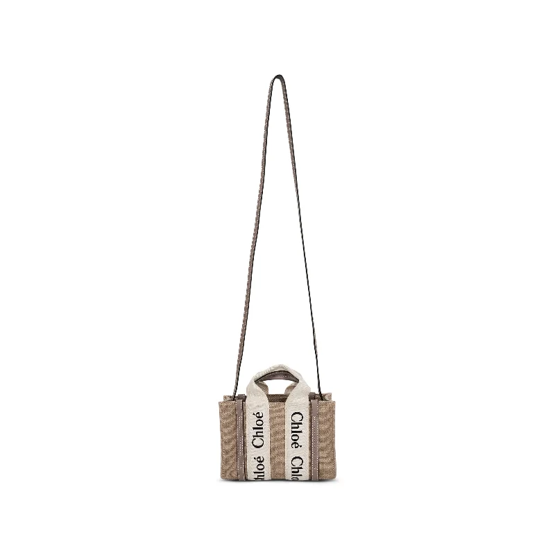 Bucket bags with embossed designs for a unique and luxurious fashion accessory-Mini Woody Tote Bag in Musk Grey