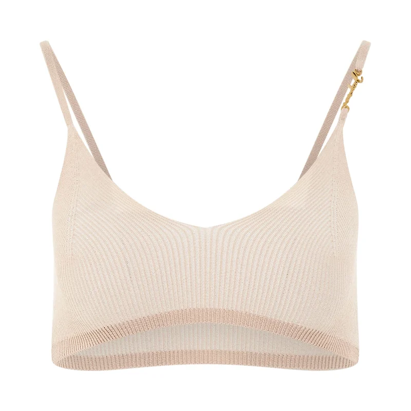 Bucket bags with soft leather for a casual and laid-back yet chic look-Pralu Bra Top in Light Beige