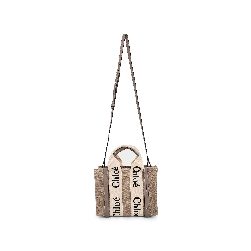 Bucket bags with graphic prints for a bold and modern style-Small Woody Tote Bag in Musk Grey