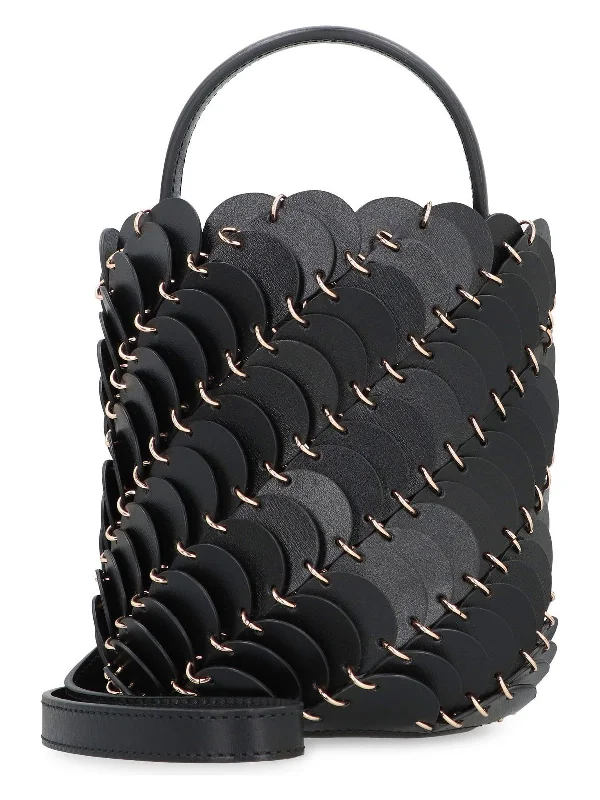 Bucket bags with chain detailing for an edgy, fashion-forward look and feel-PACO MINI BUCKET BAG