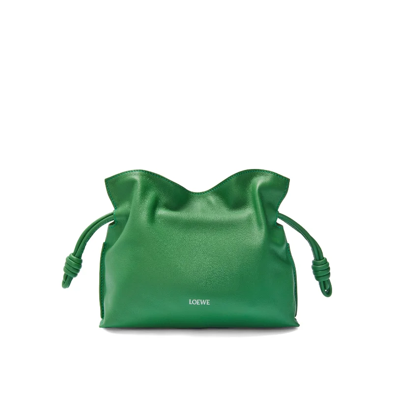 Bucket bags with structured leather for a refined and classic appearance-Flamenco Clutch Mini Bunnies in Tropical Green