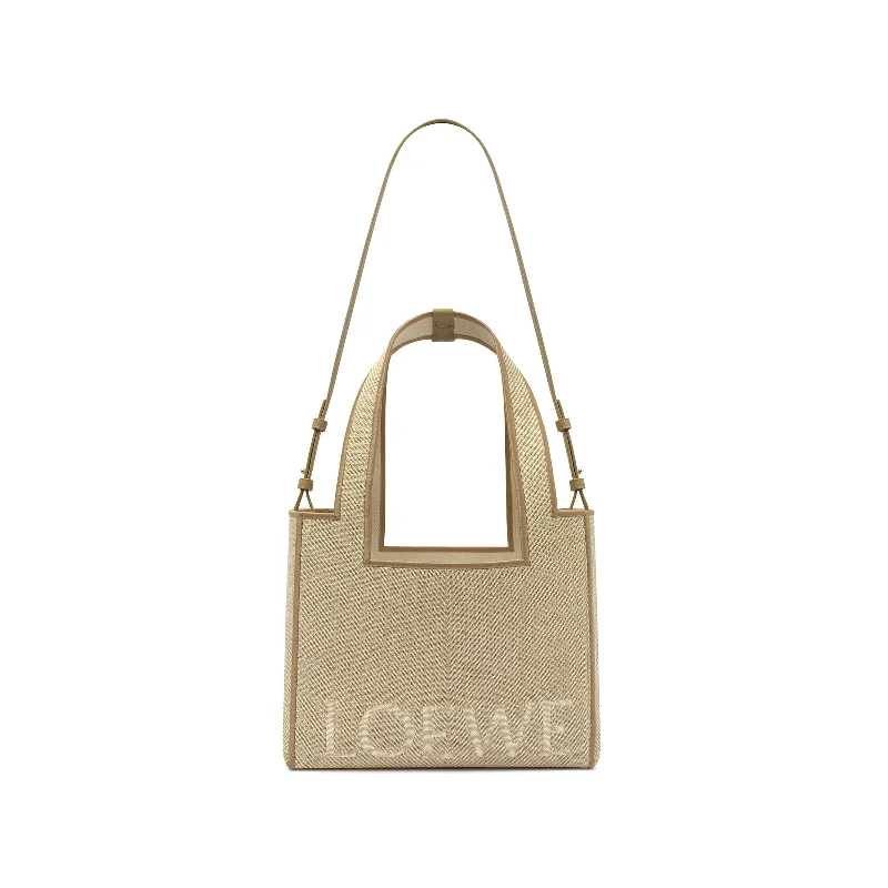 Best bucket bags for evening wear with elegant detailing for a formal occasion-Loewe Font Tote Medium Bag in Ecru