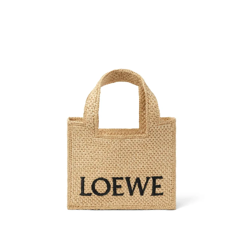 Bucket bags with crossbody straps for easy hands-free carrying and practicality-Loewe Font Tote Mini Bag in Natural